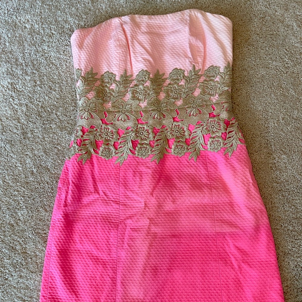 Lilly Pultizer strapless dress